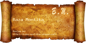 Baza Montika névjegykártya